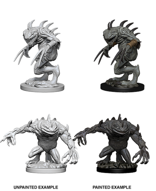 D&D Nolzur's Marvelous Miniatures: W5 Grey Slaad And Death Slaad Unpainted Miniatures WizKids