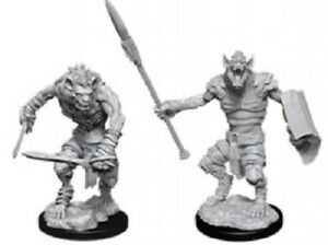 D&D Nolzur's Marvelous Miniatures: W12 Gnoll and Gnoll Flesh Gnawer Unpainted Miniatures WizKids