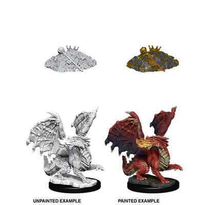 D&D Nolzur's Marvelous Miniatures: W10 Red Dragon Wyrmling Unpainted Miniatures WizKids
