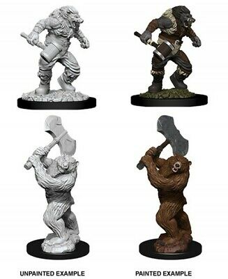D&D Nolzur's Marvelous Miniatures: W9 Wereboar & Werebear Unpainted Miniatures WizKids