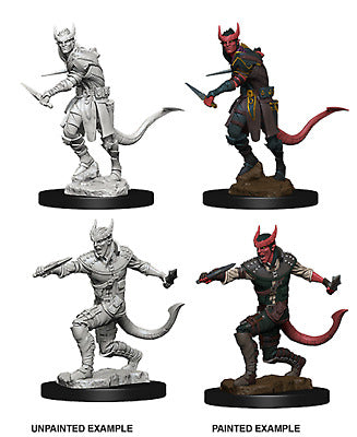 D&D Nolzur's Marvelous Miniatures: W5 Tiefling Rogue Unpainted Miniatures WizKids