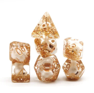 Foam Brain Games: Skull & Gold Glitter 7-Die Set Dice & Gaming Accessories Foam Brain Games