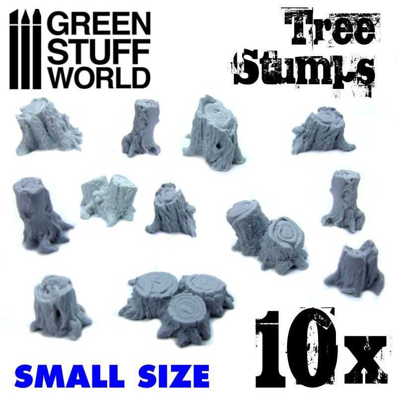 Green Stuff World: Resin - Small Tree Stumps Model Tools & Glue Green Stuff World