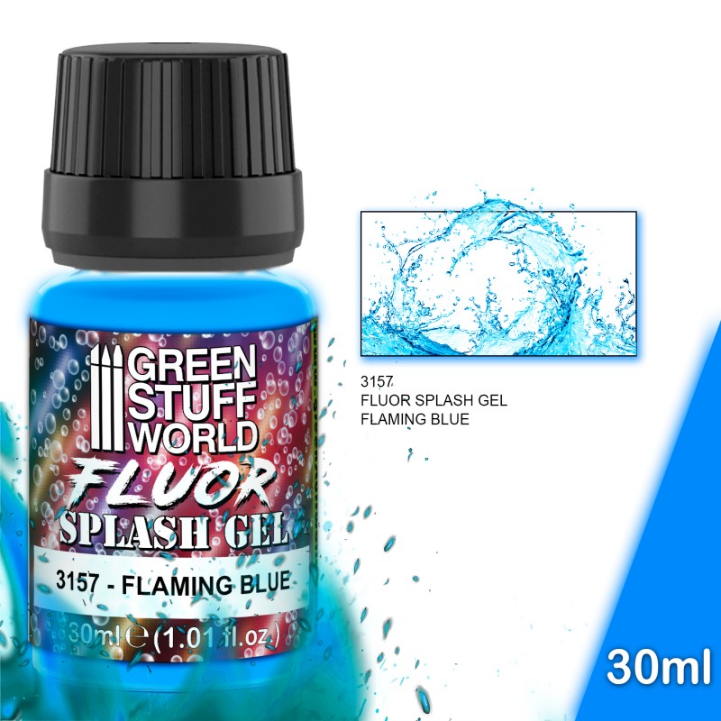 Green Stuff World: Splash Gel FLUOR - Flaming Blue Model Tools & Glue Green Stuff World