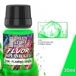 Green Stuff World: Splash Gel FLUOR - Flaming Green Model Tools & Glue Green Stuff World