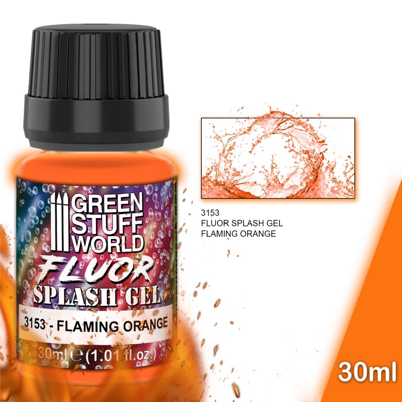 Green Stuff World: Splash Gel FLUOR - Flaming Orange Model Tools & Glue Green Stuff World