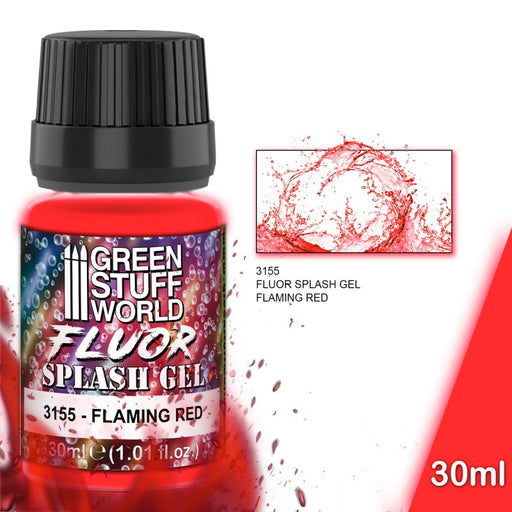 Green Stuff World: Splash Gel FLUOR - Flaming Red Model Tools & Glue Green Stuff World