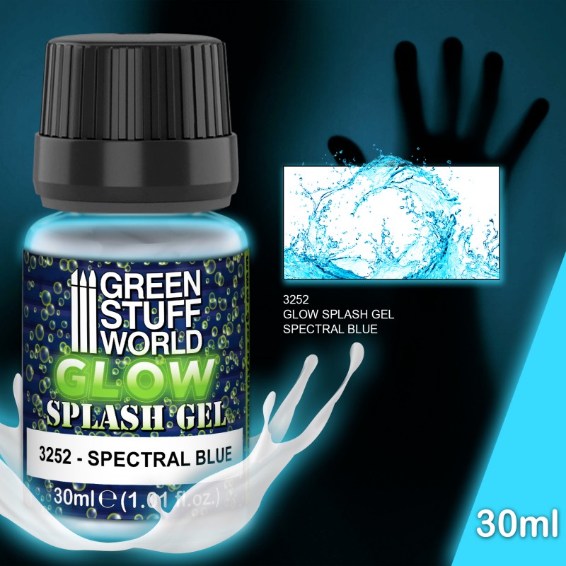 Green Stuff World: Splash Gel GLOW - Spectral Blue Model Tools & Glue Green Stuff World