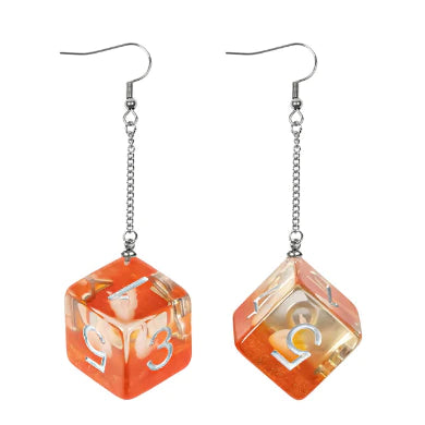 Foam Brain: Resin d6 Swan Earrings Apparel & Merchandise Foam Brain Games   