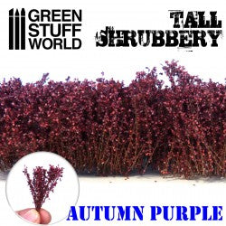 Green Stuff World: Tufts Tall Shrubbery - Autumn Purple Basing Materials Green Stuff World