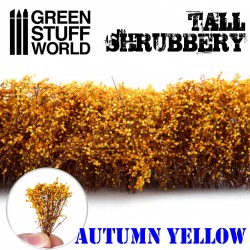 Green Stuff World: Tufts Tall Shrubbery - Autumn Yellow Basing Materials Green Stuff World