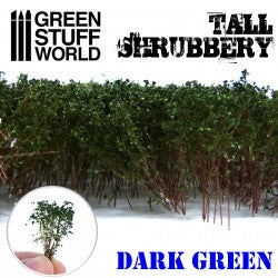 Green Stuff World: Tufts Tall Shrubbery - Dark Green Basing Materials Green Stuff World
