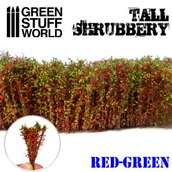 Green Stuff World: Tufts Tall Shrubbery - Red Green Basing Materials Green Stuff World