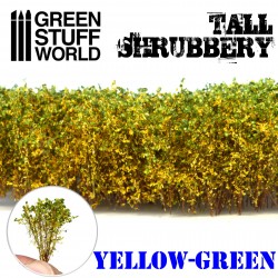 Green Stuff World: Tufts Tall Shrubbery - Yellow Green Basing Materials Green Stuff World