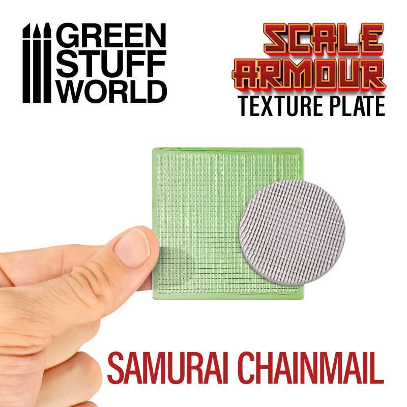 Green Stuff World: Texture Plate - Samurai Chainmail Basing Materials Green Stuff World