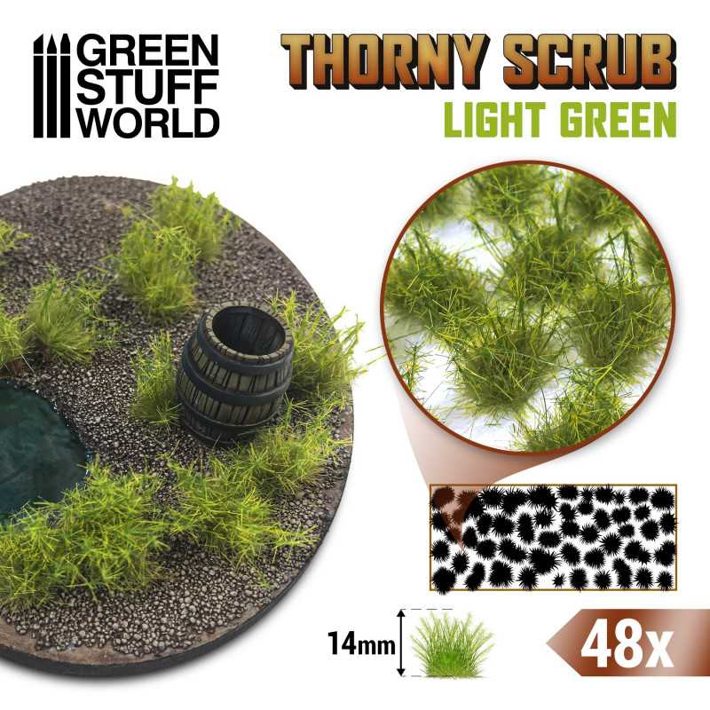 Green Stuff World: Thorny Scrubs - Light Green