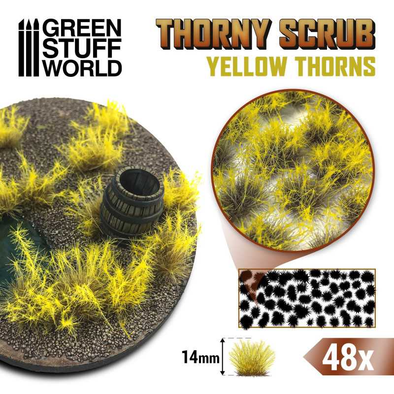 Green Stuff World: Thorny Scrubs - Yellow Thorns Model Tools & Glue Green Stuff World