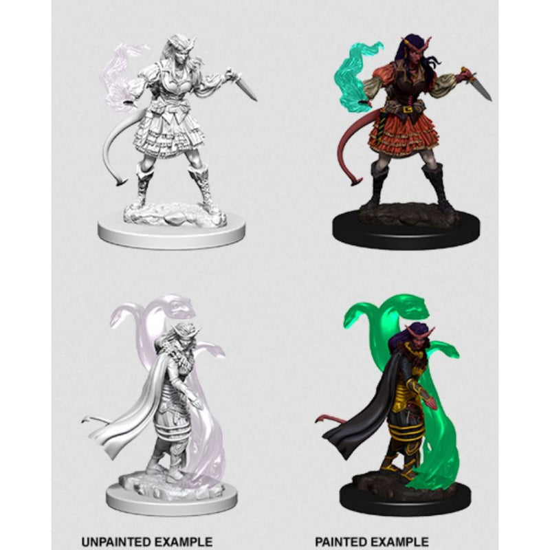 D&D Nolzur's Marvelous Miniatures: W4 Female Tiefling Sorcerer Unpainted Miniatures WizKids