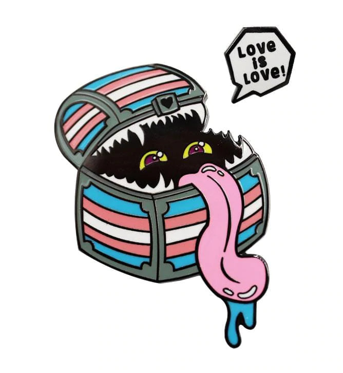 Enamel Mimic Pride Pin - Trans Stickers, Pins & Patches Foam Brain Games