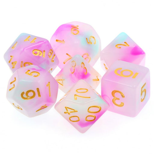 Gate Keeper Games: Serendipity Jade Dragon's Dice: 7-Die set Dice & Gaming Accessories Gate Keeper Games