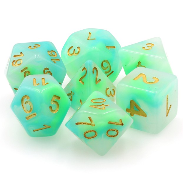 Gate Keeper Games: Your Lucky Dice Dragon's Dice 7-Die set Dice & Gaming Accessories Gate Keeper Games