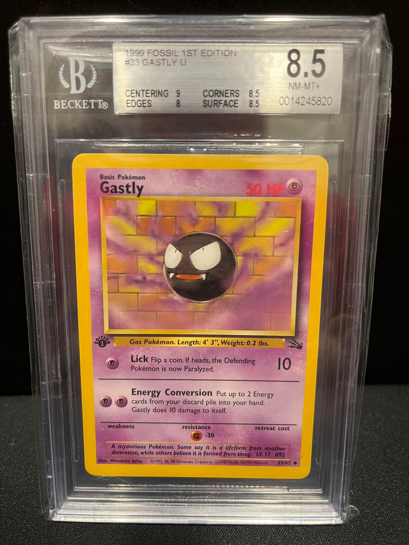 Gastly (33/62) BGS 8.5 Graded Pokemon Cards Pokemon