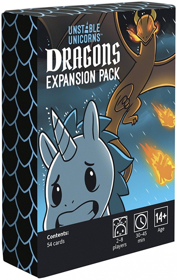 Unstable Unicorns Dragon Expansion  Unstable Games Board Games Taps Games Edmonton Alberta