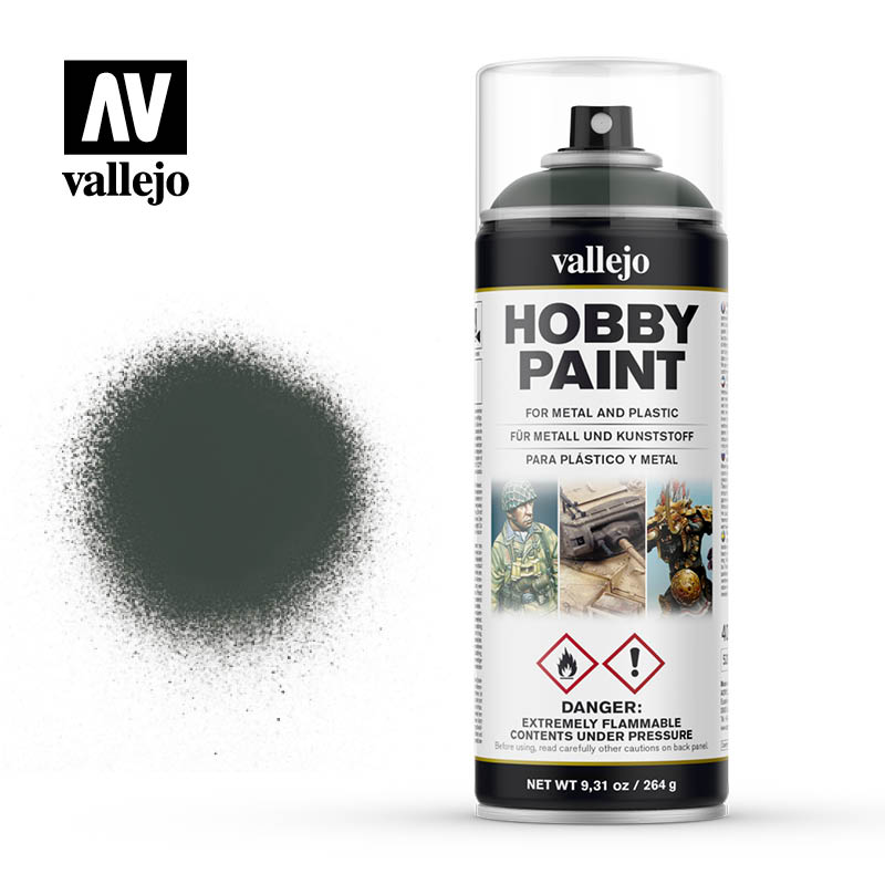 Vallejo: Aerosol 28026 Dark Green Primer Model Paints Vallejo