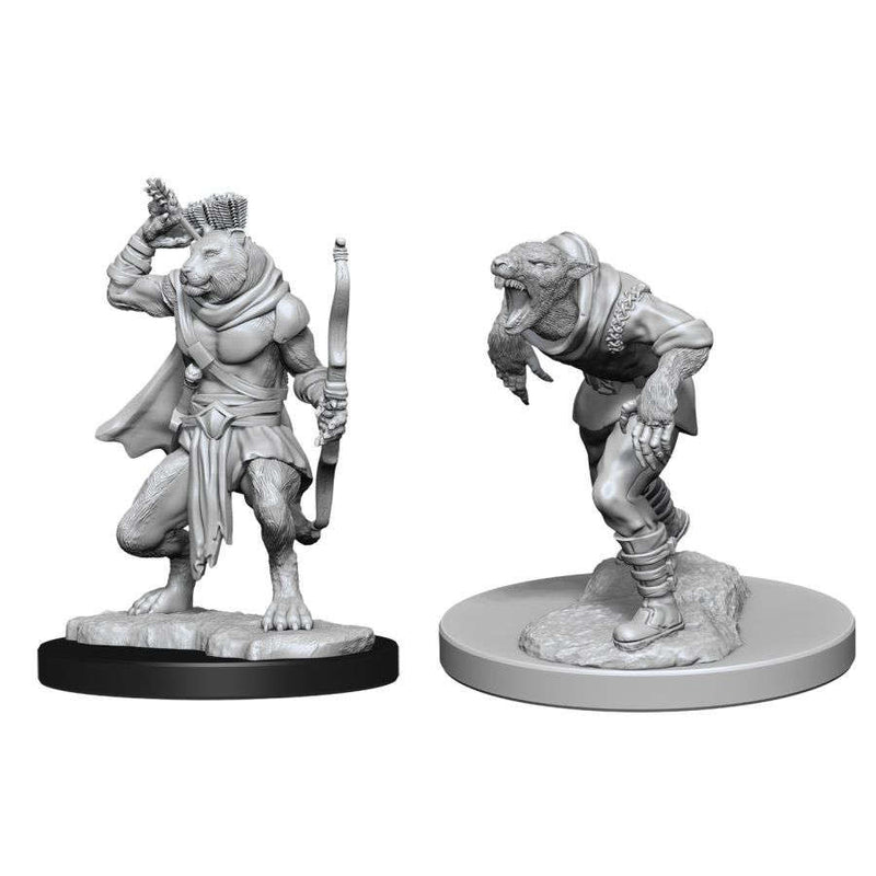 D&D Nolzur's Marvelous Miniatures: W11 Wererat & Weretiger Unpainted Miniatures WizKids