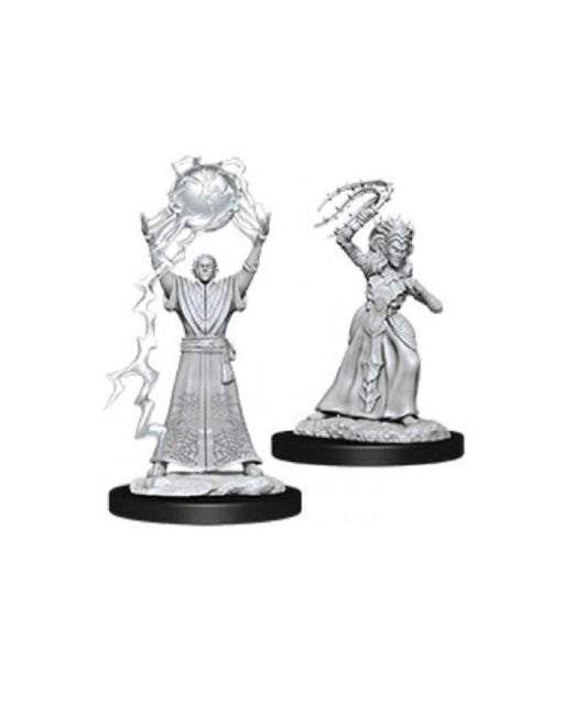 D&D Nolzur's Marvelous Miniatures: W12 Drow Mage & Drow Priestess Unpainted Miniatures WizKids
