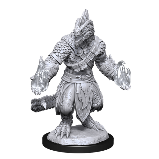 D&D Nolzur's Marvelous Miniatures: W15 Lizardfolk Barbarian & Cleric Unpainted Miniatures WizKids
