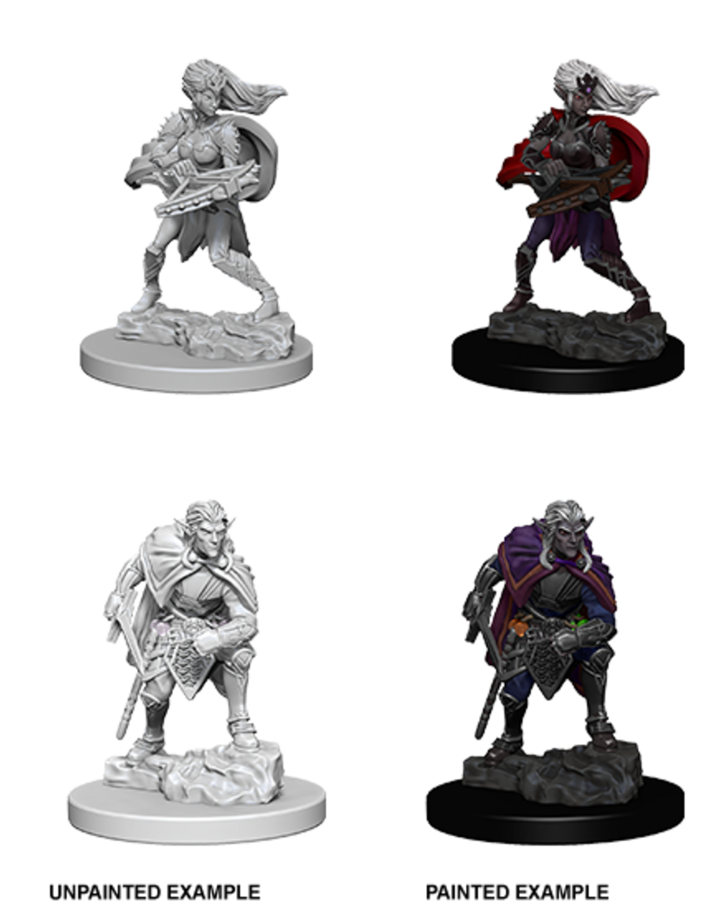 D&D Nolzur's Marvelous Miniatures: W4 Drow Unpainted Miniatures WizKids
