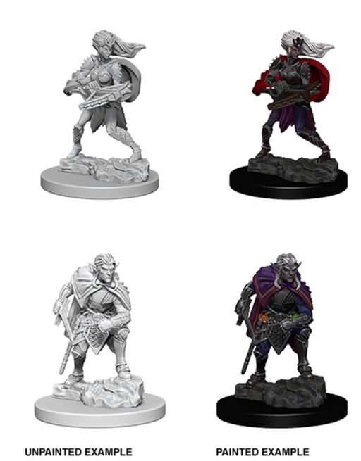 D&D Nolzur's Marvelous Miniatures: W4 Drow Unpainted Miniatures WizKids