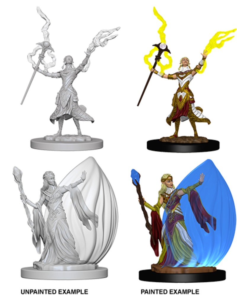 D&D Nolzur's Marvelous Miniatures: W3 Female Elf Wizard Unpainted Miniatures WizKids